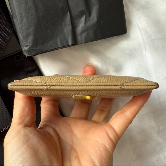 Yves Saint Laurent Tan Card Holder with original box - Picture 6 of 10